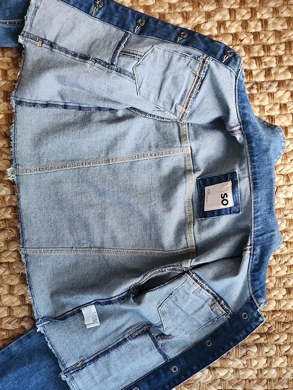 SO Girls' Cropped Blue Denim Jacket